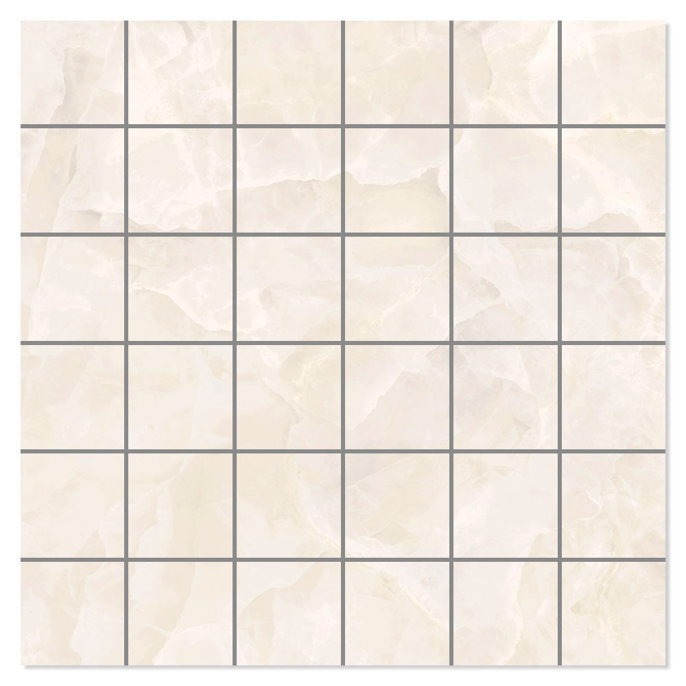 Marmor Mosaik Klinker Poyotello Beige Poleret 30x30 (5x5) cm